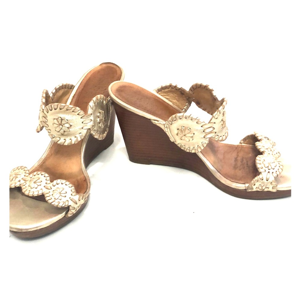 Jack Rogers Lucia Leather Wedge Sandal